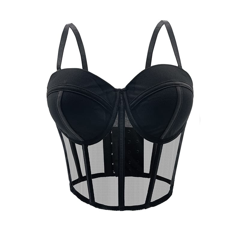 French Sexy Soft Underwire Bra Vest-Style Corset Shapewear for Women, Push-Up for Small Bust, Anti-Sagging, Exquisite