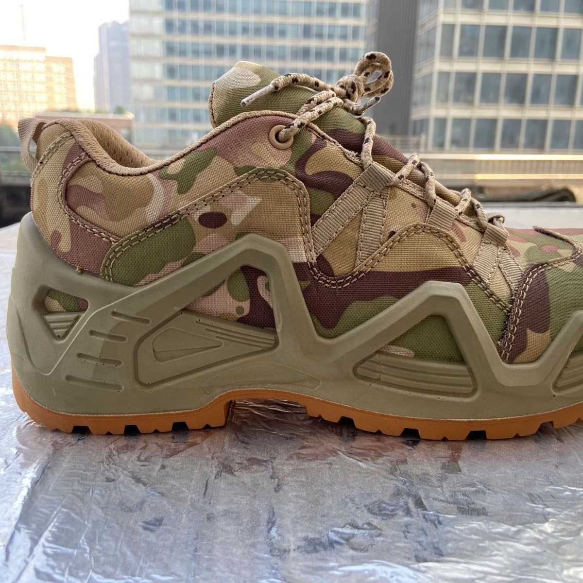 Army Green Oxford Outdoor Walking Shoes Work Shoes for Men