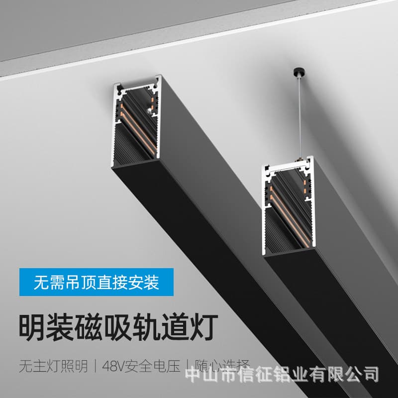 Magnetic Track Light Commercial Clothing Store LED Living Room Home Main-Light-Free Pendant Spot Light Frameless Surface Linear Lighting