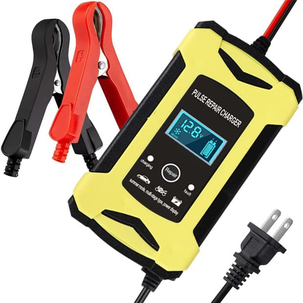 12V Smart Pulse Lead Acid Battery Charger for Motorcycle and Car Batteries High Quality Auto Parts AC110-240V Input CE Certified