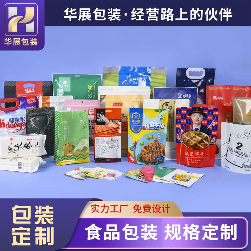 Huazhan Packaging Manufacturer Customized Food Packaging Bags Printed Vacuum Packaging Bags High Temperature Resistant Aluminum Foil Cooking Bags