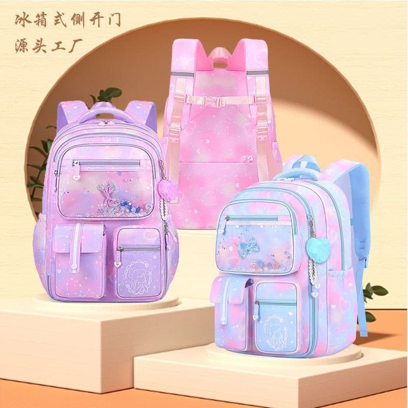2024 New Elementary School Backpack for Girls Grades 3-6, Lightweight, Spine-Protecting, Pressure-Reducing Children's Backpack