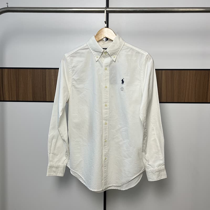 Foreign Trade RL Unisex Oxford Cloth Shirt Pony Embroidery Polo Pure Cotton Casual American Style Long Sleeve Top Spring