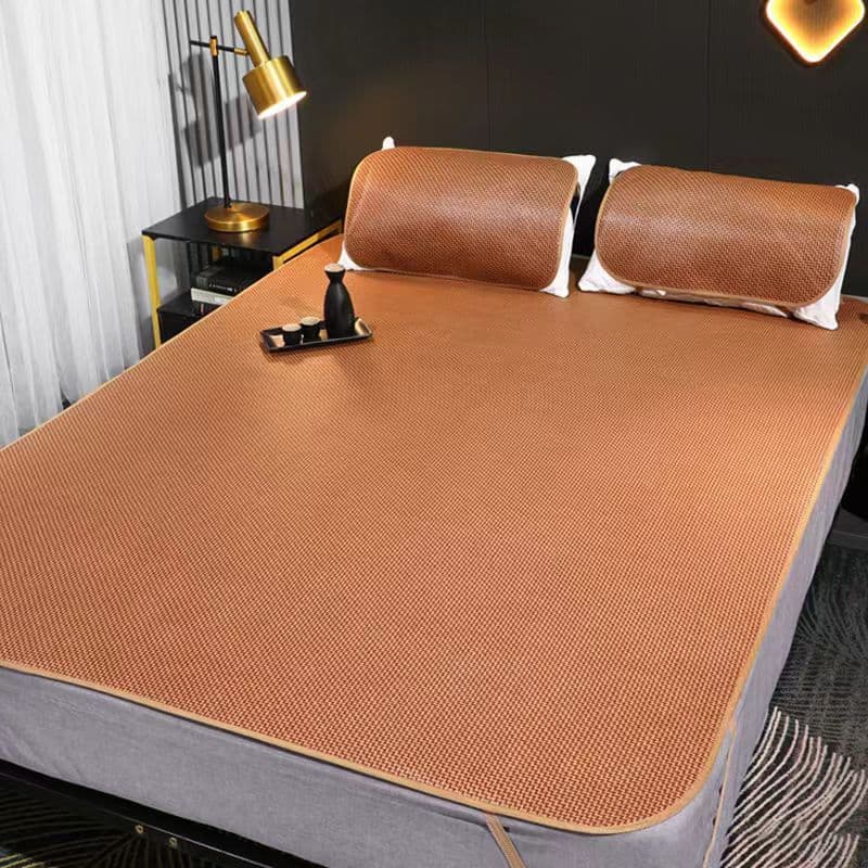 Summer Cooling Mat Rattan Mat 1.5m 1.8m 0.9/1.2m Bed Sheet Double Cooling Mat Foldable Dormitory Straw Mat New Style