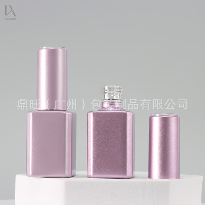 15ml Square Nail Gel Bottles Nail Art Glass Empty Bottles Nail Gel Refill Bottles Customizable Logo Nail Polish Packaging