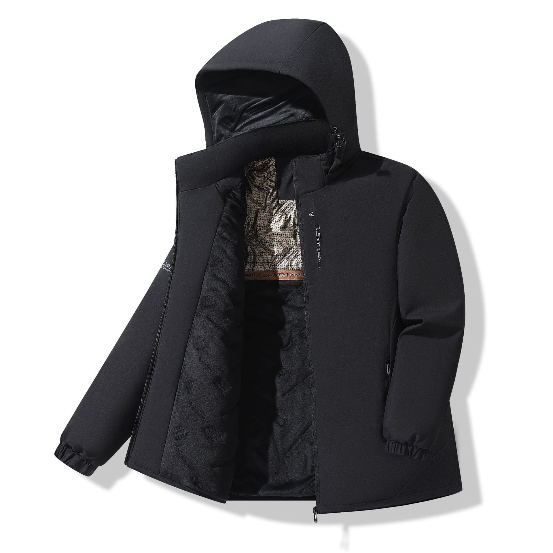 Winter Graphene Lined Shell Jacket Cotton Coat Unisex Warm Thickened Windproof Cold-Proof Outdoor Mountaineering Jacket Outerwear