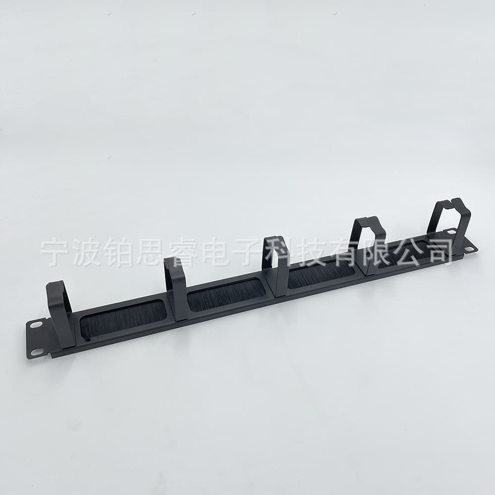 1U Metal 5-Ring 5-Slot Rack Cable Manager, Dedicated Rack Cable Duct, 19-Inch Patch Panel