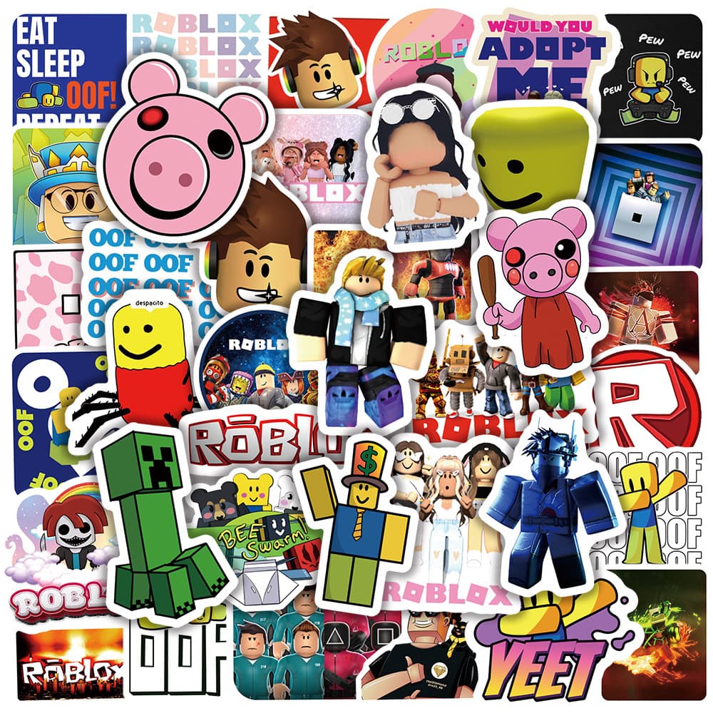 50 pieces of Roblox graffiti game stickers, mobile phone and computer water cup waterproof stickers Roblox sticker