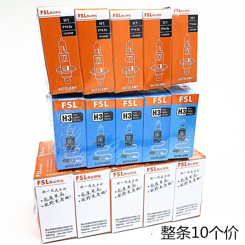 FSL Foshan Lighting Automotive Bulb H16 Fog Light H7 H3 Bulb H4 High/Low Beam 9012 Halogen Front Headlight