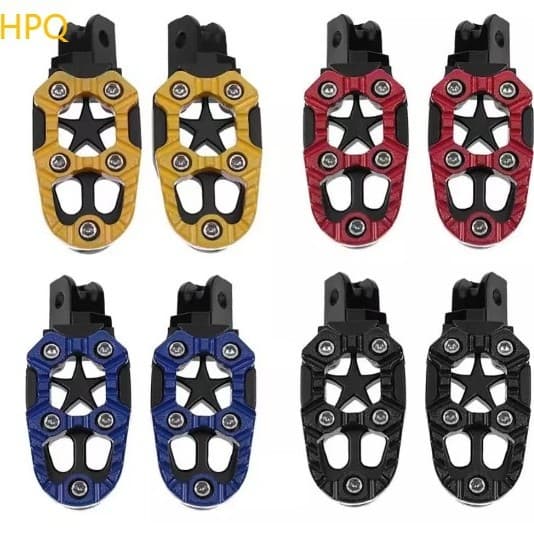 Motorcycle off-road vehicle electric vehicle modified pedal accessories aluminum alloy color pedals two-color pedals
