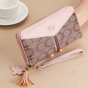 Women's Long Wallet Handbag, Minimalist Phone Wallet, Multifunctional Large Capacity Fashion Zip Around Clutch