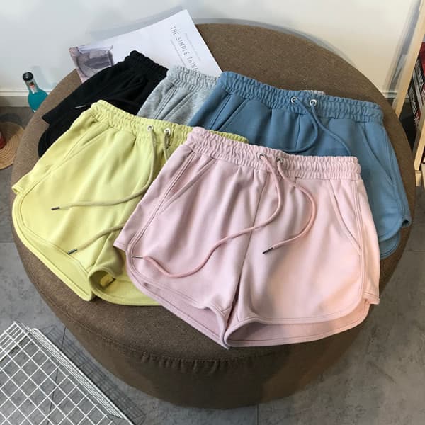 2024 summer new high-waisted ins trendy shorts for women pink outer wear Korean style wide-leg hot pants sports beach pants