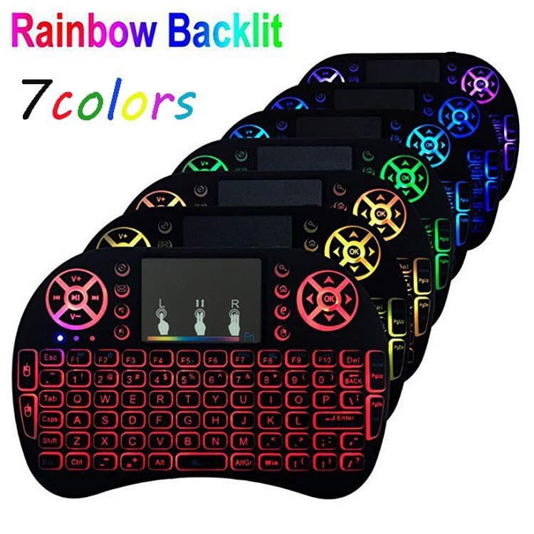 Cross-border i8 Wireless Bluetooth Keyboard Rechargeable Air Mouse Dry Battery Lithium Battery Wireless Mini TV Box Remote Control