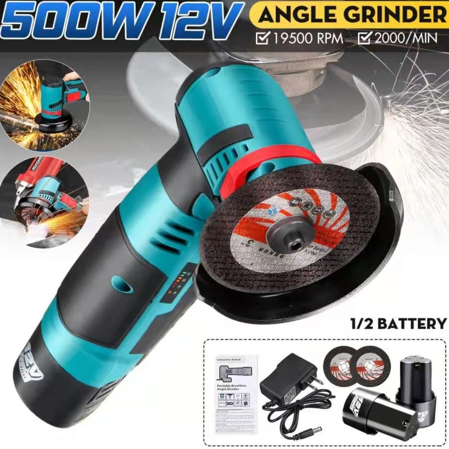 Electric Angle Grinder Factory Direct Household Small Cutter Mini Rechargeable Brushless Motor Polisher Tool