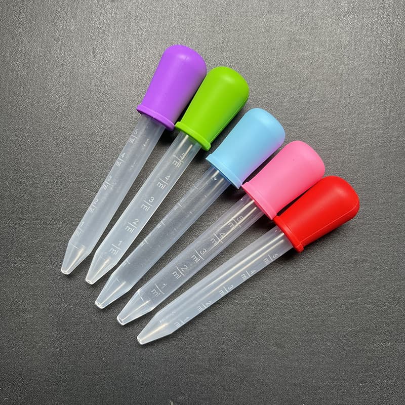 Factory Stock 5ml Graduated Silicone Dropper, Multi-functional Children/Infant/Pet Water and Medicine Dispenser