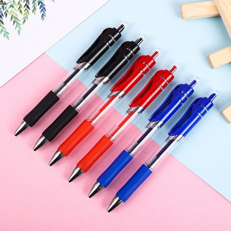 Wholesale k35 press gel pen ballpoint pen business supplies stationery office set transparent creative culture student