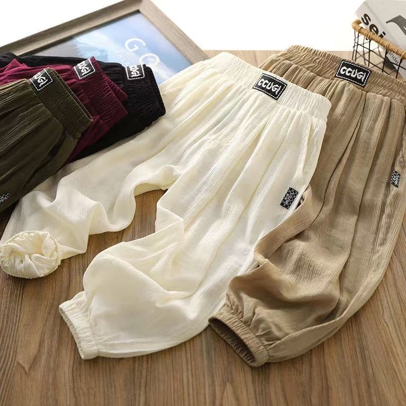 Boys Mosquito-Repellent Pants Summer Style for Older Kids Lightweight Breathable Children's Casual Pants Girls Boys