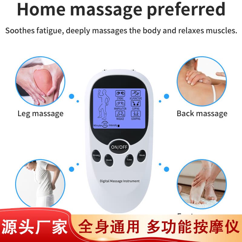 Manufacturer produces digital massager with dual output, Chinese and English massager, one-piece delivery
