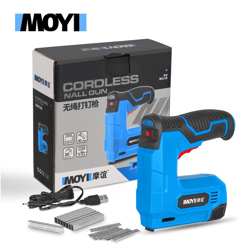 Moyi Cordless Electric Nail Gun Lithium Battery Nail Gun Household Woodworking Tool 1008/1013/F10 Nail Gun