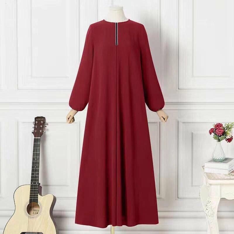 Plus Size Dress Spring Summer 2025 Loose Round Neck Knee-Length Long Base