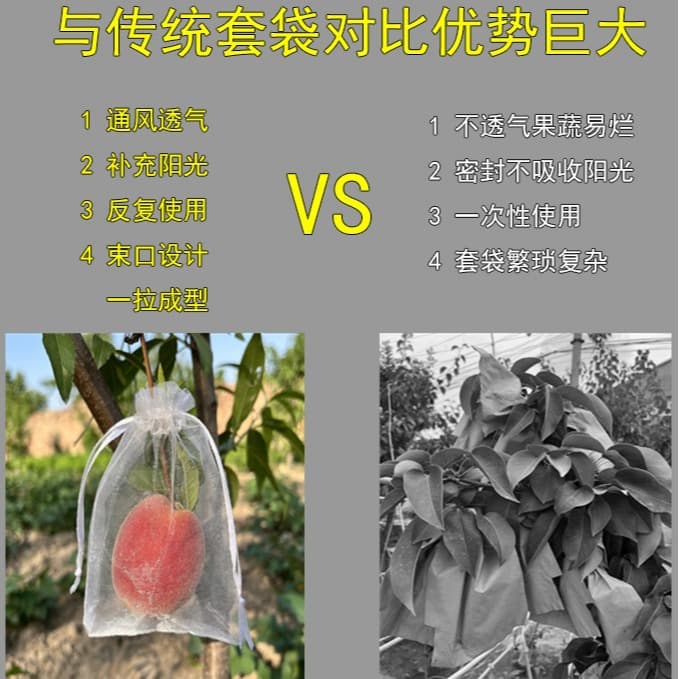 Fruit Tree Bagging Net for Pest and Bird Protection, Specialized Mesh Bag for Strawberries, Figs, Pomegranates, Grapes, and Tomatoes