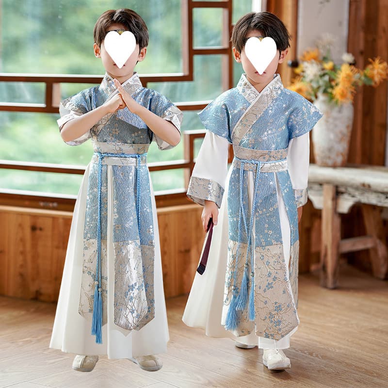 Boys' Hanfu Spring and Autumn Children's Ancient Costume Chinese Studies Outfit Boy Ancient Style Handsome National Style Performance Costume Young Master Tang Suit 2025