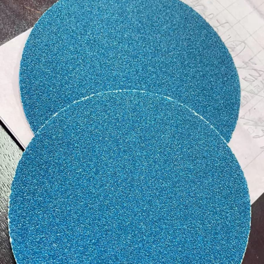 4-inch 5-inch Disc Sand Blue Sand Flocking Piece Round Self-Adhesive Sandpaper Piece Pneumatic Polishing Self-Adhesive Napping Piece