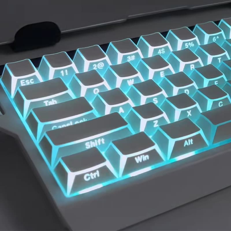 Zheying Keycaps Beveled Translucent Side-Printed OEM PBT Custom Mechanical Keyboard Keycaps Compatible with 68/87/108 Layouts