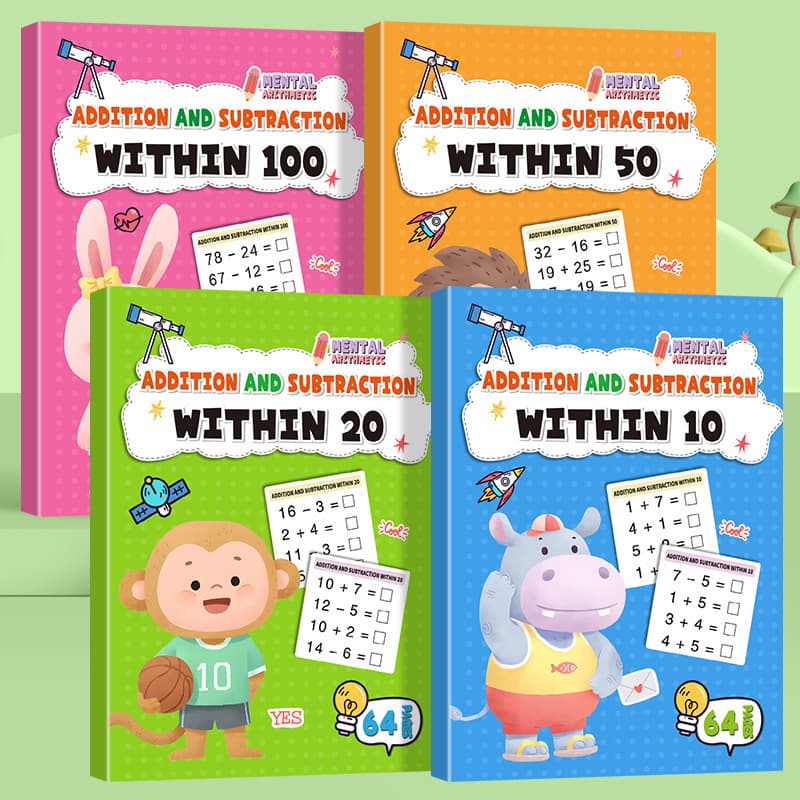 Cross-border Addition and Subtraction Oral Arithmetic Problems within 100, First Grade Math Formula Table, Number Enlightenment Workbook