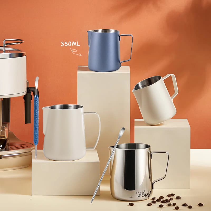 Thickened 304 Stainless Steel Coffee Latte Art Pitcher Professional Coffee Machine Milk Frother Cup Tool Barista Art Utensils
