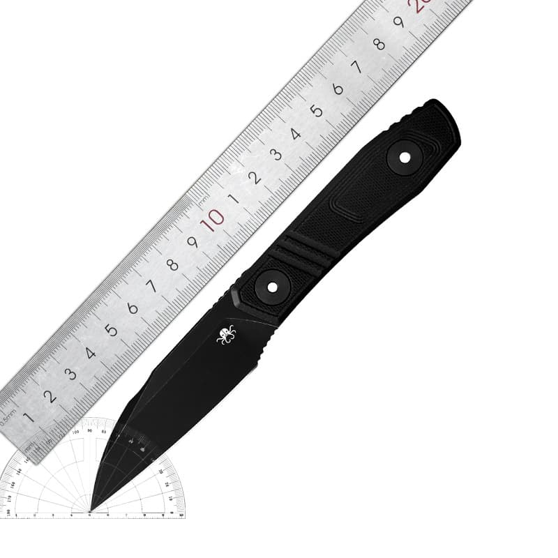 KLAKEN Integrated Small Straight Knife for Outdoor Camping, Picnic, and Fruit Cutting with K-Sheath, Portable Utility Knife