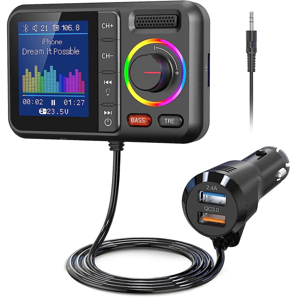 Strictly Selected BT98 Car MP3 Bluetooth Player New Large Screen Plug-in Card U Disk Cigarette Lighter Bluetooth Car Charger Transmitter