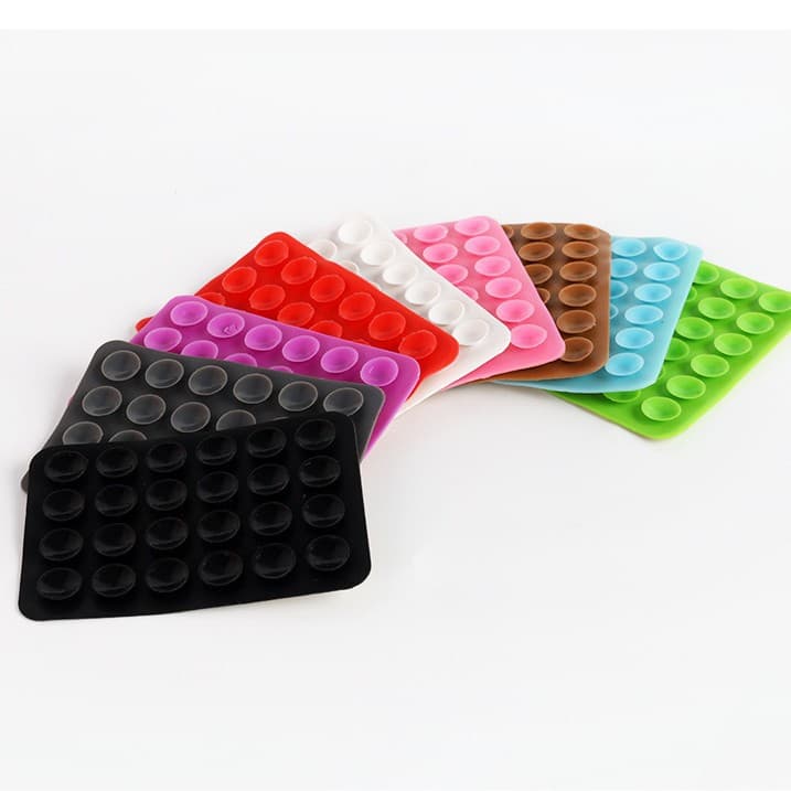 In-stock phone back adhesive suction cups, 24 silicone suction cups for phone anti-slip, power bank adhesive with 6.5g