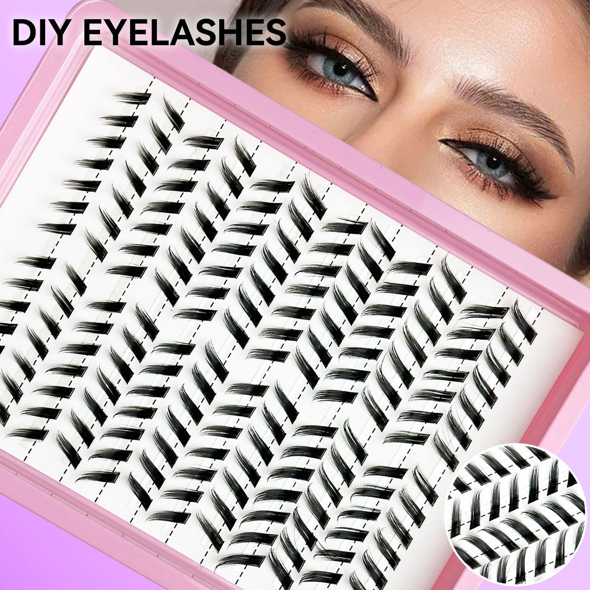 Cross-border Hot Selling Fox-style Flared False Lashes, Voluminous Curly Thick 3D Single Cluster Segmented Lashes for Export