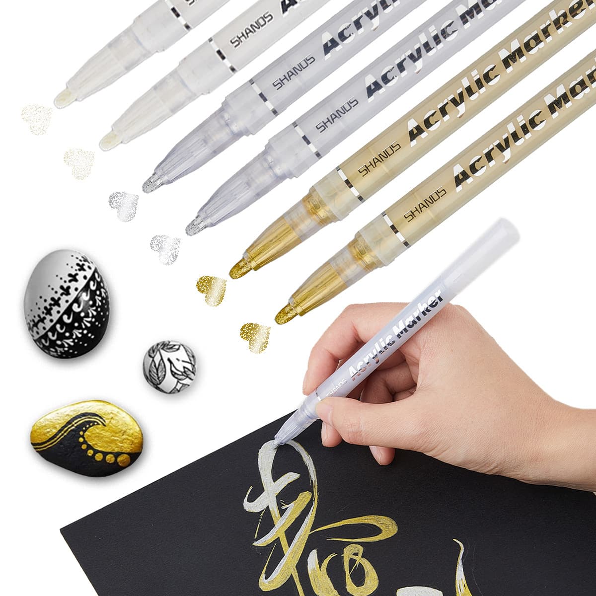 Student Art Painting High Capacity 1.0mm Acrylic Highlighter Pen Set Markers for Drawing And Sketching