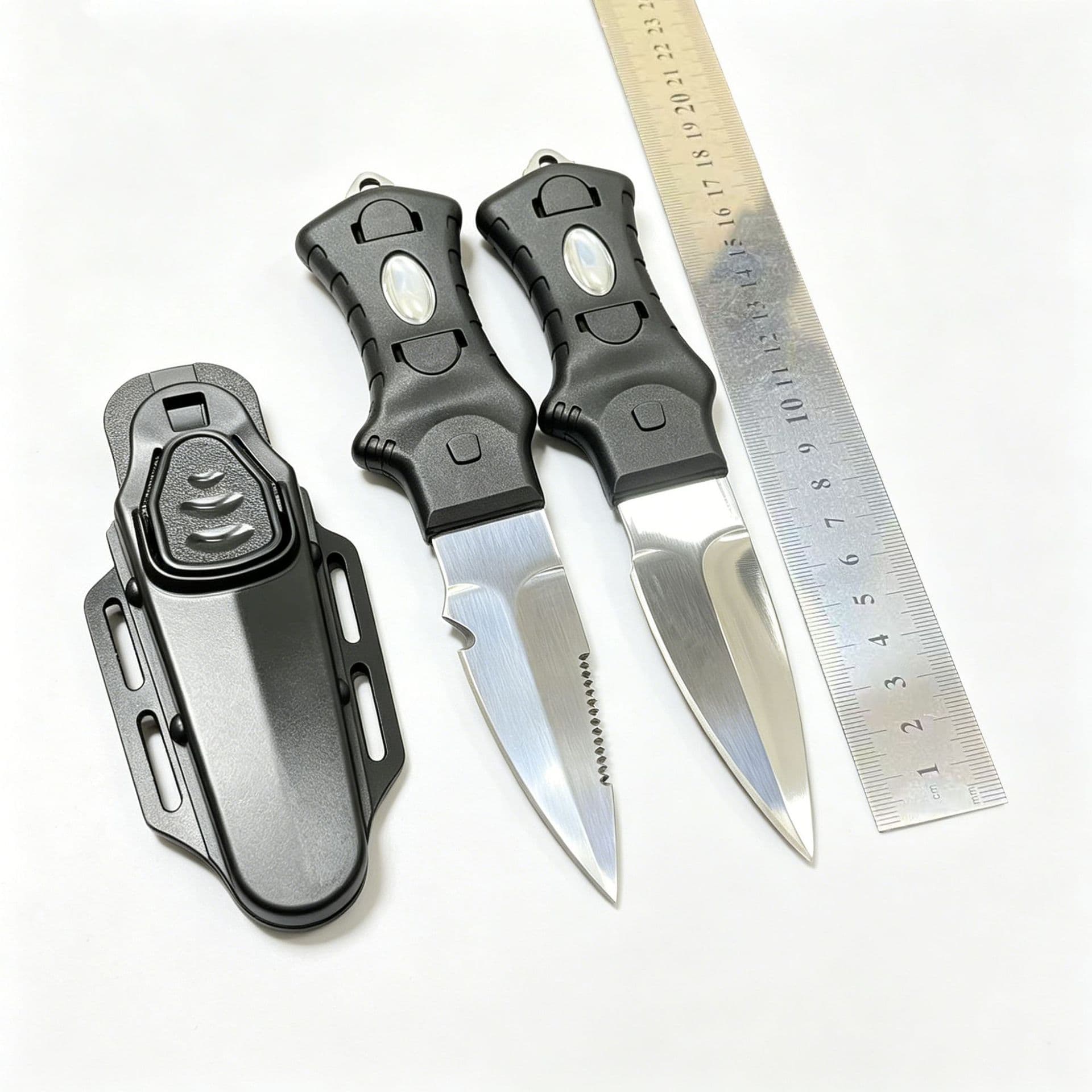 Outdoor Water Rescue Knife Diving Knife Spearfish Knife Rope Cutting Knife Multi-functional Emergency Escape Knife