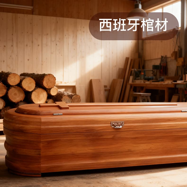 Spanish solid wood coffins, large earthen burial coffins, Jesus coffins exported to Europe and America, urn manufacturers, burial coffins.