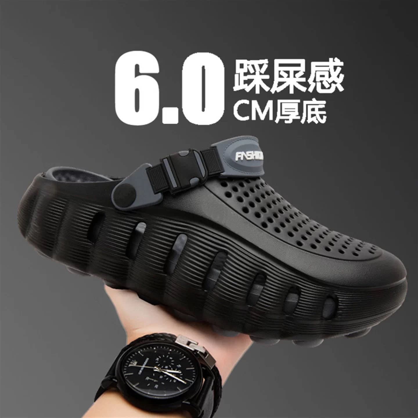 2026 Summer New Croc Shoes Outdoor Non-Slip Sandals and Slippers Trendy Thick-soled Deodorant Luxury Beach Shoes