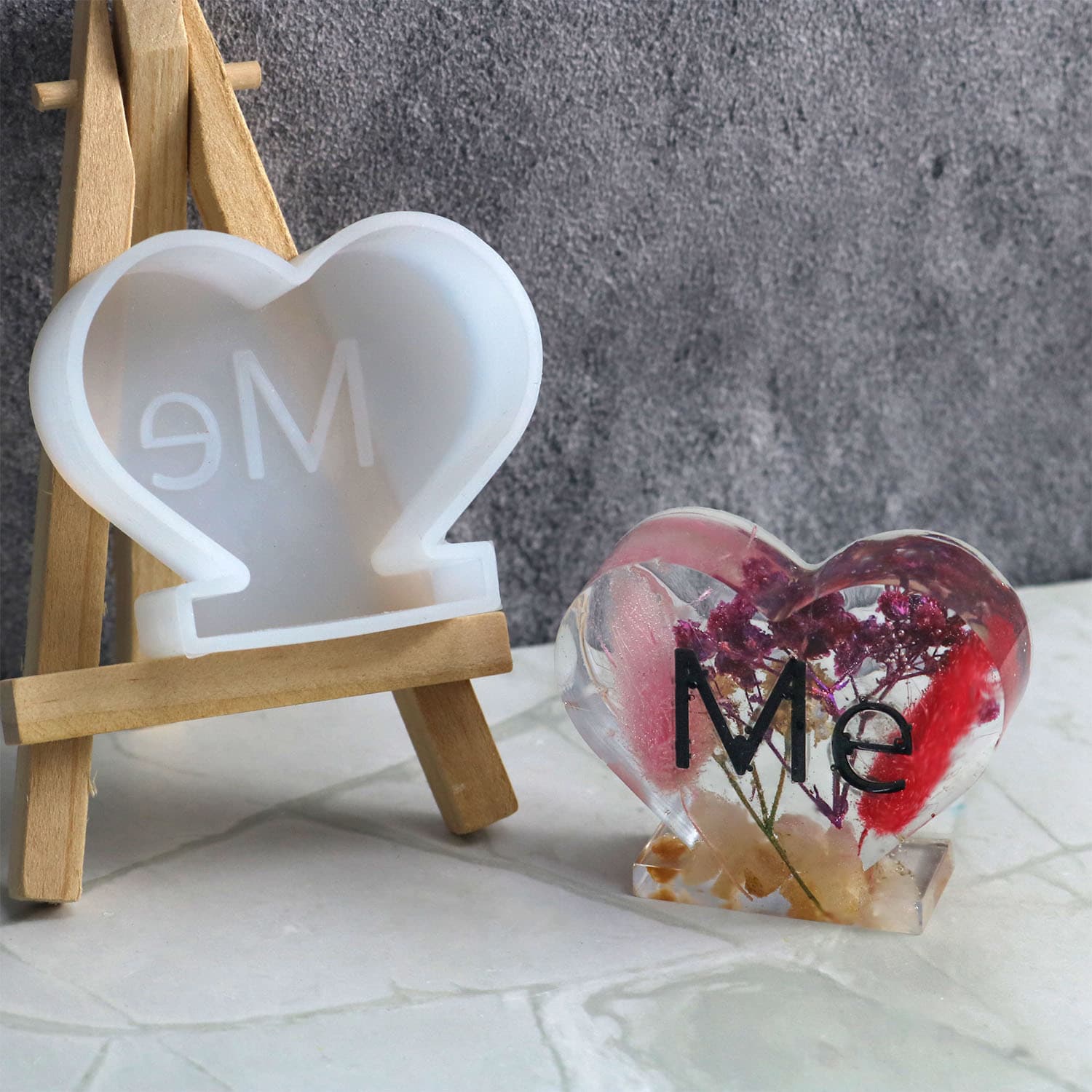 DIY glue mold love love me ornament silicone mold mirror resin mold Amazon hot sale