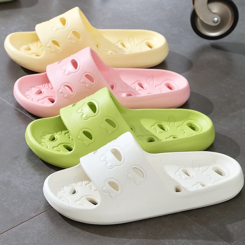 New Frog Slippers for Men and Women, Summer Hollow Drainage Bathroom Shower Slippers, Non-Slip Breathable Cool Slippers