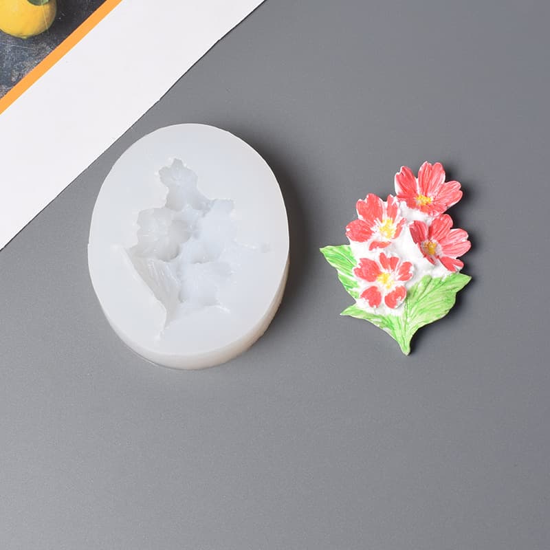 2D Simulated Flower Bouquet Silicone Mold Tulip Flower Silicone Mold for Aromatherapy Candles, Plaster, Epoxy Resin Decoration Accessories