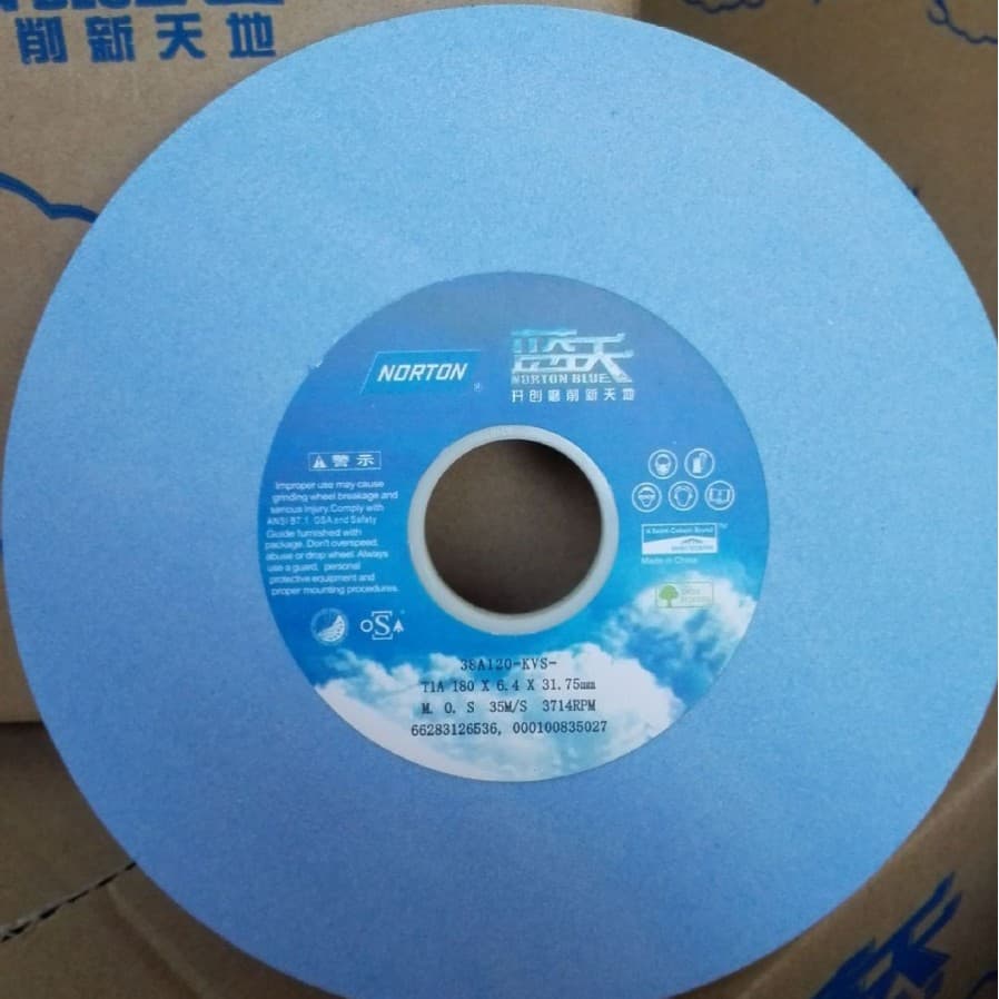 Wholesale Norton Blue Sky Norton Blue Grinding Wheel, 38A180*3.2*31.75, 120K Flat 7*1/8
