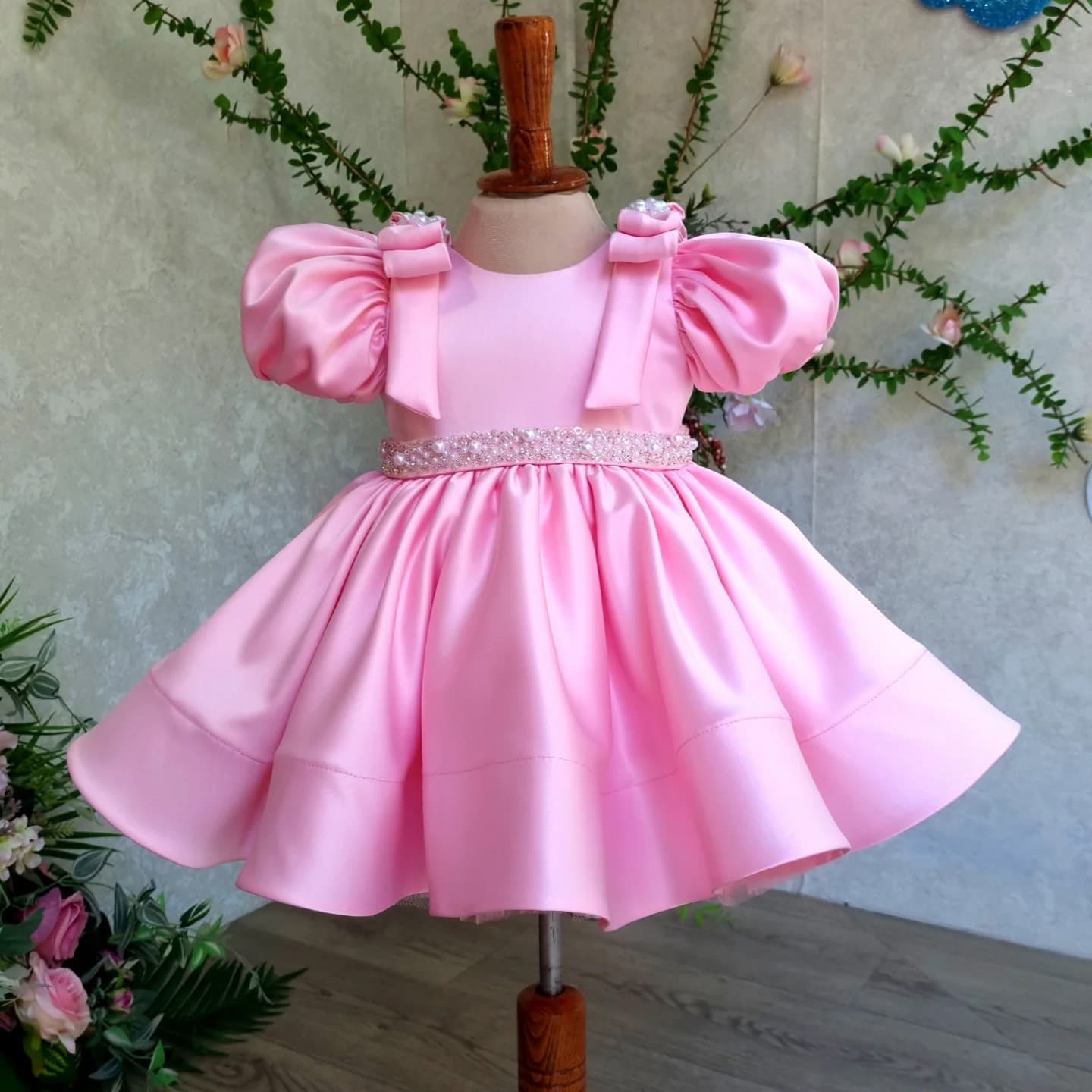 2026 New Girls Cross-Border Children's Pink Dress, Elegant Princess Dress Piano Performance Children's Gown Wholesale