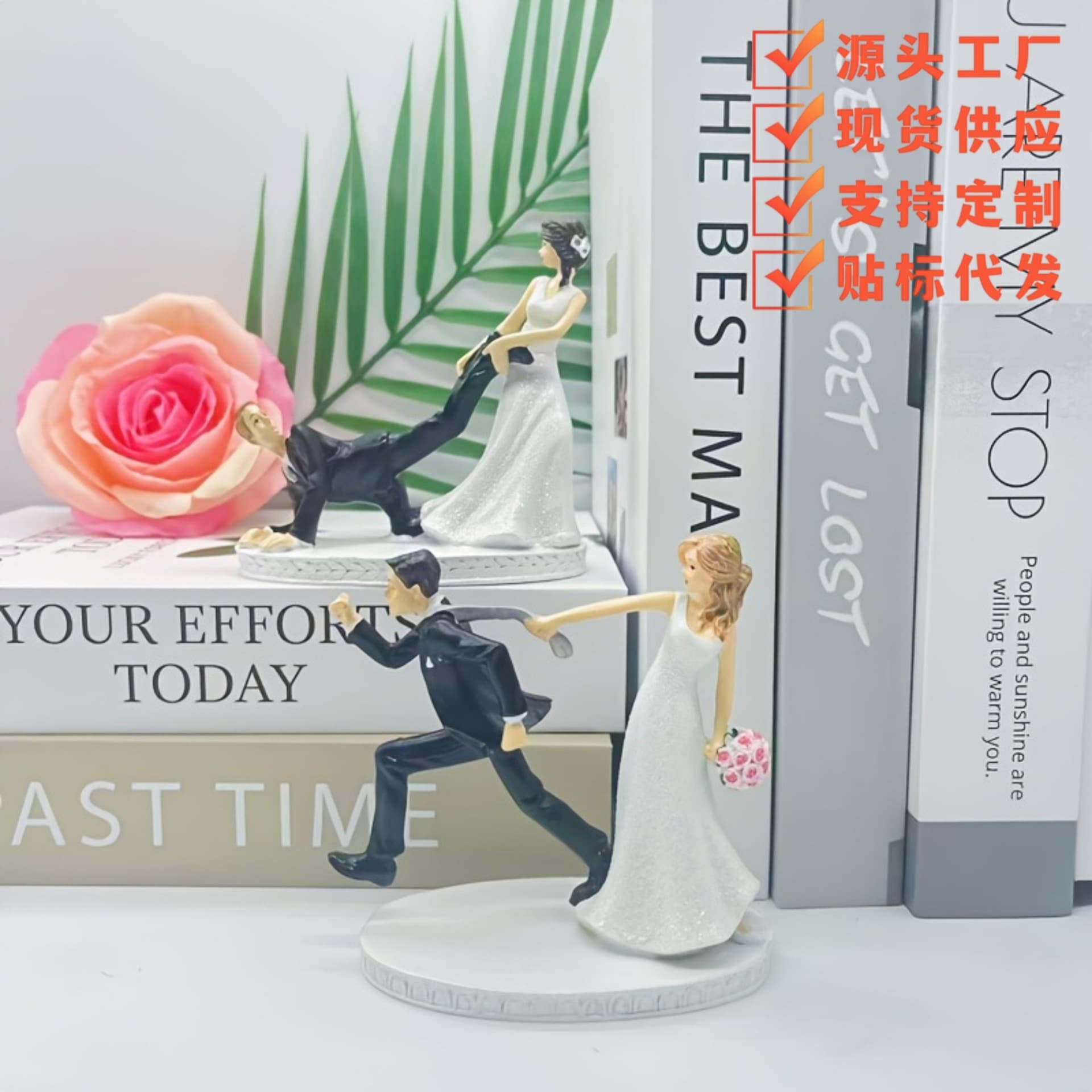 Cross-border New Wedding Scene Decoration Resin Ornaments Wedding Cake Decoration Romantic Table Decorations