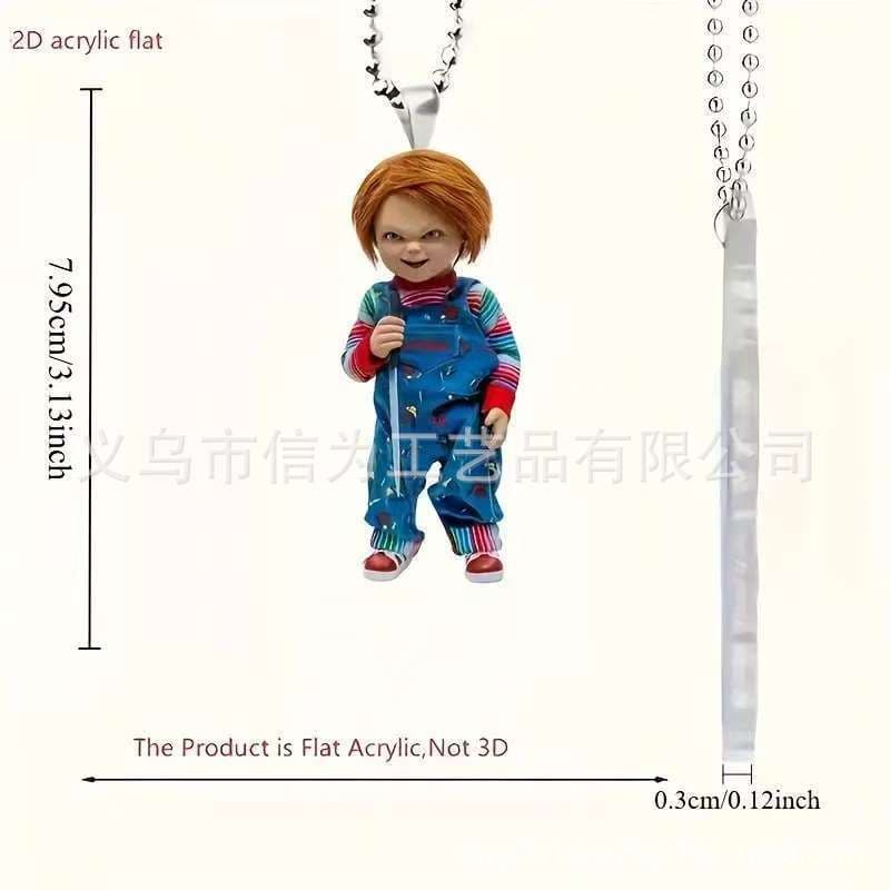 Cross-border E-commerce Influencer Horror Character Car Interior Acrylic Keychain Hanging Decoration