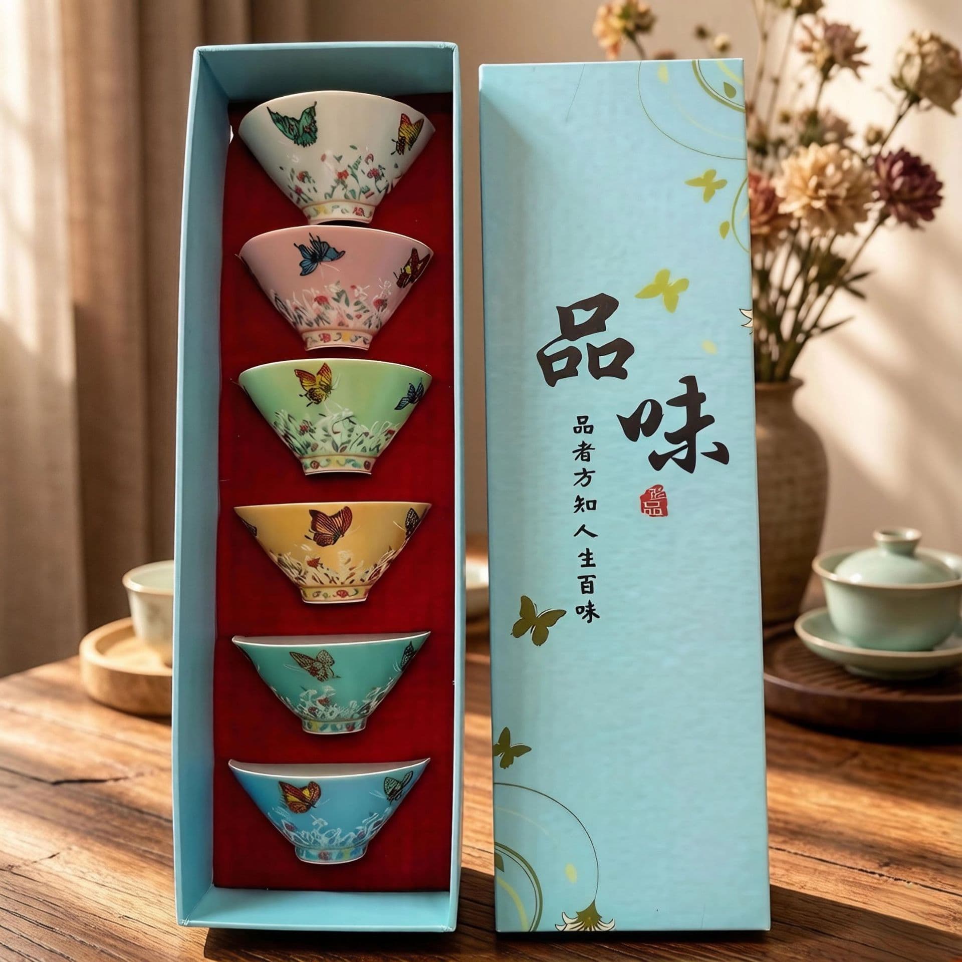 Drop Shipping Enamel Color Tea Cup Small Cup Douyin Fan Gift Exquisite Ceramic Bamboo Hat Cup Special Price Factory Wholesale