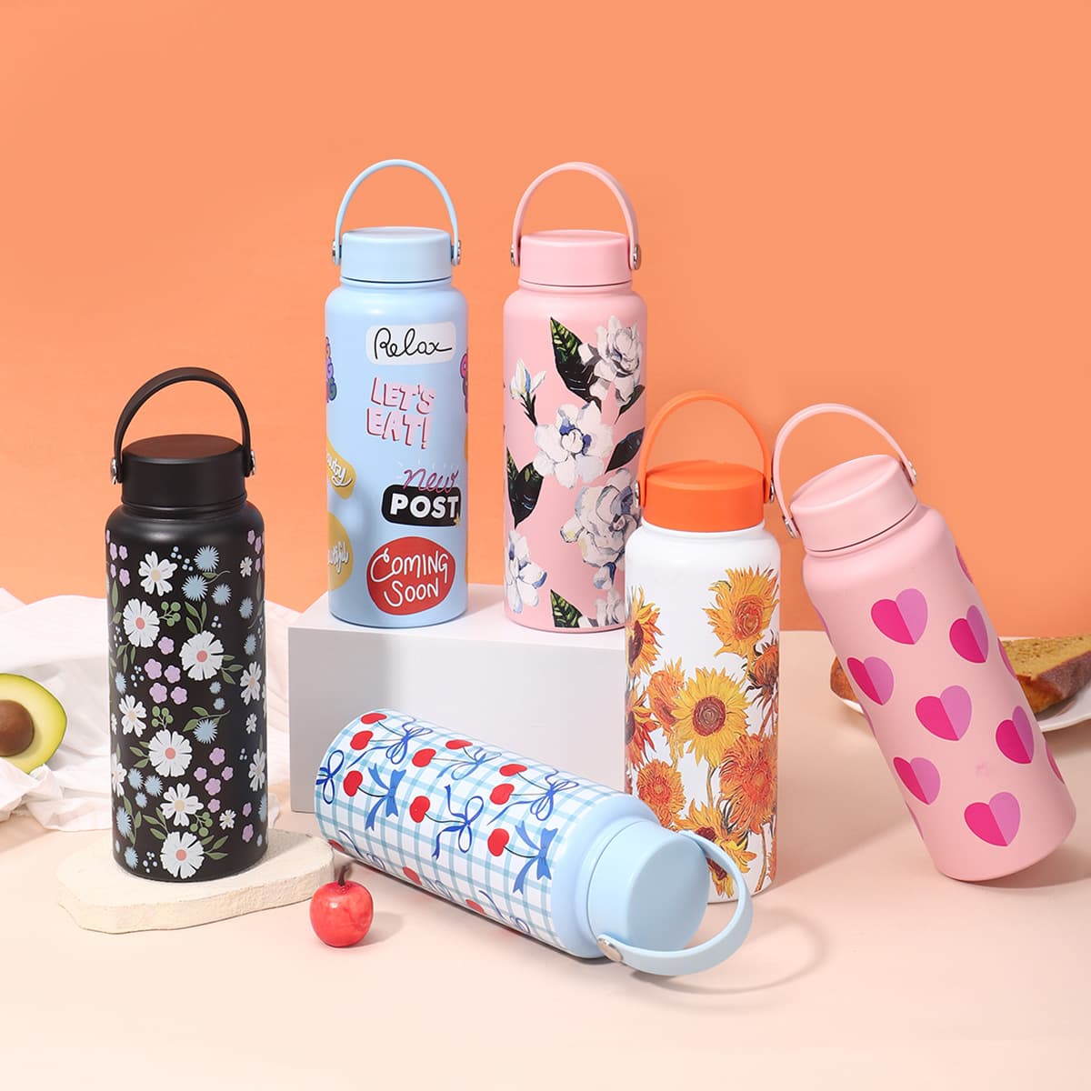 Cross-border Fashion Portable Space Bottle Large Capacity 304 Stainless Steel Vacuum Insulated Cup Outdoor Portable Direct Drinking Cup