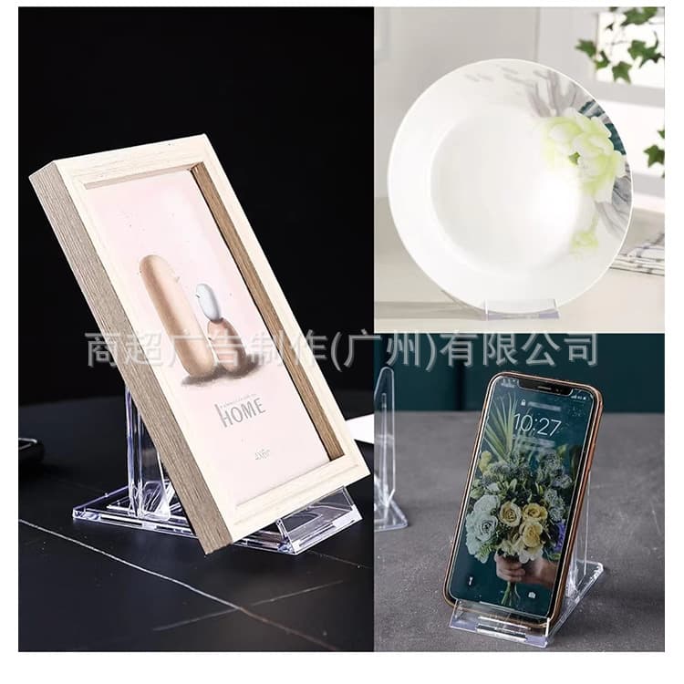 Adjustable Phone Stand Holder Desktop Counter Display Stand Craft Decoration Photography Plastic Transparent Stand