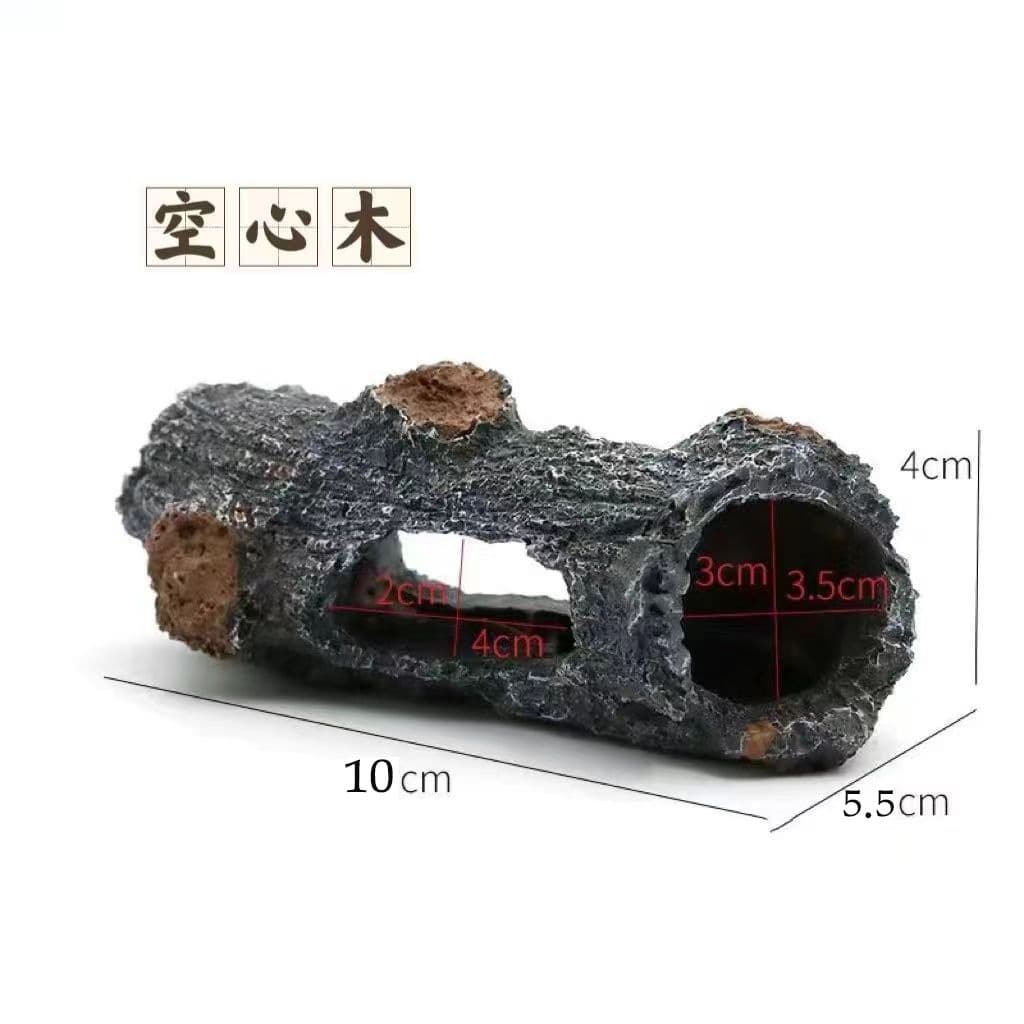 Tree Hole Fish Tank Reptile Aquarium Landscaping Tree Hole Hideout Shelter Climbing Pet Spider Snake Tortoise Cave Simulation Bark