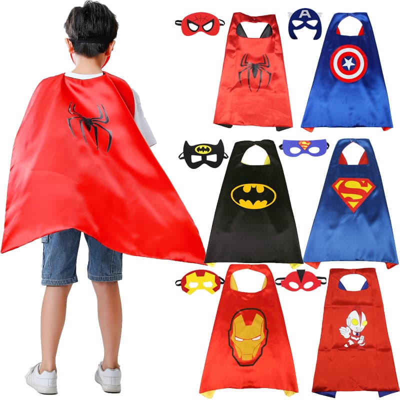Halloween Kids Performance Hero Cape Adult Spider-Man Superman Captain America Batman Iron Man Cloak